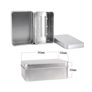 Custom Embossed Aluminum Soap Bar Tin Case with Tray
