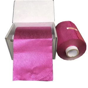 Custom Embossed Hair Foil Roll for Highlighting Aluminum Alloy 8011 12-20 Micron Soft Temper 12.7cm x 76m