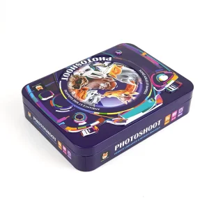 Custom Embossed Logo Tin Box Huge Metal Can with Silver Inner Color for Storing Candies Chocolates Cookies Toys