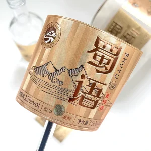 Custom Embossed Metallic Gold and Silver Sticker Roll for Wine Bottle Packaging Labels