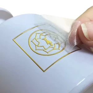 Custom Embossed Printing Waterproof Metal Brand Gold Foil 3D Uv Logo Label Sticker for Cups Transfer Sticker