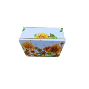 Custom Embossed Rectangular Recyclable Food-Grade Metal Tin Box for Cookies, Bonbons, and Candy Gift Packaging