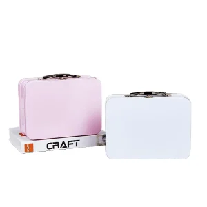 Custom Embossed Square Metal Handle Lunch Box Food Grade Recyclable Materials Children’s Lunch Box