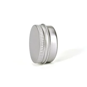 Custom Empty 10ml Silver Round Recycled Small Aluminum Jar 10g Metal Tin Can Pot for Sample Cosmetic Packaging Refillable