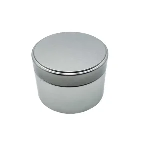 Custom Empty Aluminum Jar Metal Tin Can Round Candy Tins Cosmetic Candle Packaging Box Round Aluminum Containers Snap Lid Tin