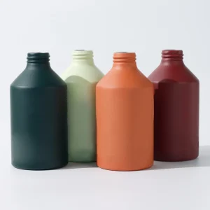 Custom Empty Aluminum Shampoo Bottle 500ml 1L with Pump for Body Wash Shower Gel and Conditioner