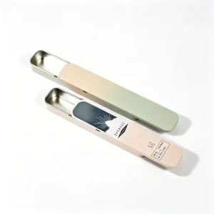 Custom Empty Food Grade Large Sliding Rectangle Metal Tin Box for Pencil, Mint, Lip Balm, and Perfume