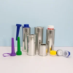 Custom Empty Metal Round Tin Cans Fuel Additive Oil Metal Can Lubricating Oil Tin Cans Motor Oil Tin Cans
