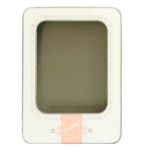 Custom Empty Rectangular Tin Box with Clear PVC Window Metal Iron Tinplate Gift Box
