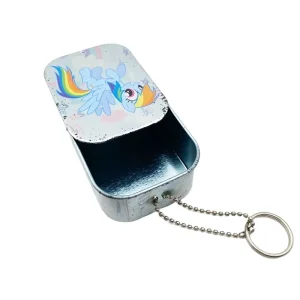 Custom Empty Recyclable Food-Grade Square Push-Pull Metal Candy Tin Box with Lid for Chocolate and Sugar