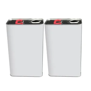 Custom Empty Tinplate Square Containers 4L Durable Tin Cans for Engine Oil Paint & Adhesives (Custom Color & Logo)