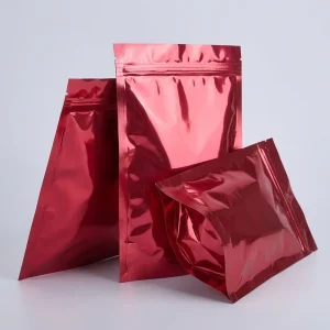 Custom Food-Grade Aluminum Foil Zipper Pouch, Smell-Proof, Heat-Sealable Flat Sachet