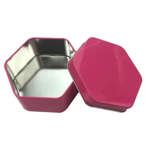 Custom Food Grade Hexagonal Tin Can, Honeycomb Metal Gift Box for Cake, Chocolate, Candy, and Biscuit