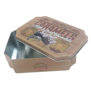 Custom Food Grade Irregular Shaped Tinplate Cans Metal Packaging for Cookies Cheese Chocolate and Snacks