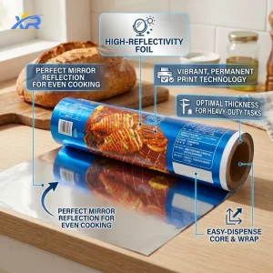 Custom Food Grade Printed Soft Plastic Food Packaging Roll Film Laminated Sachet Aluminum Foil Roll Film Packing for Food
