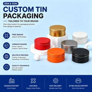 Custom Food-Grade RTS Tinplate Can for Candy, Chocolate, Sugar, and Snack Storage
