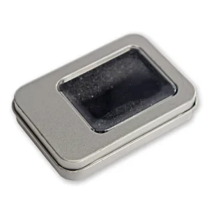 Custom Food Grade Rectangular Metal Aluminum 4oz Tin Cans Embossed Christmas Tin Box