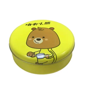 Custom Food Grade Round Tinplate Box Metal Can Packaging for Cookies Candy and Snacks