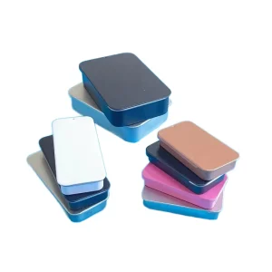Custom Food-Grade Small Rectangle Tin Can Sliding Lid Metal Box for Candy & Snack Storage Packaging