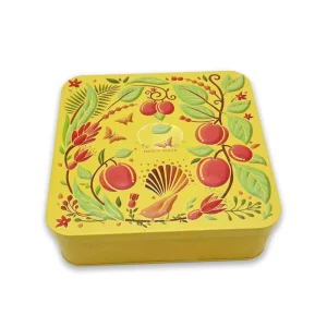 Custom Food-Grade Square Tin Can with Embossed Lid for Candy, Biscuit, Cookie, Snack, and Gift Packaging
