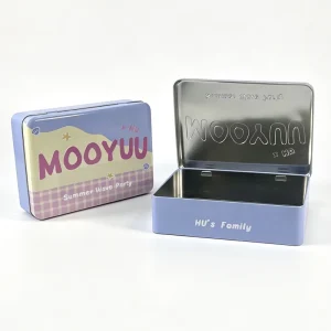 Custom Food Grade Tinplate Square Tin Box Recyclable Metal Can for Cookie Biscuit Candy Chocolate Cake Gift Packing OEM ODM