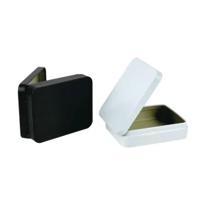Custom Food-grade Rectangular Tinplate Mint Candy Box for Chewing Gum with Customized Logo