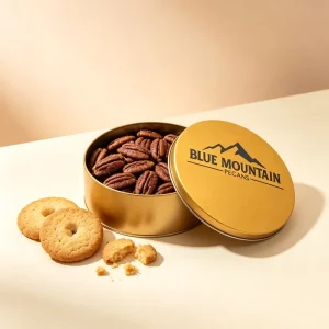 Custom Gold Metal Container Food Grade Round Tin Box Packaging Mooncake Cake Can Cookie Candy Gift Metal Cans for Biscuits