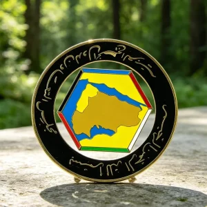 Custom Gold Plated Zinc Alloy Medal High Detail Gulf Cooperation Council Enamel Metal Medal