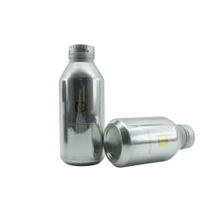 Custom Gym Nice Aluminum Water Bottle 300ml 400ml with Metal Silver Screw Cap for Mineral Water & Coffee