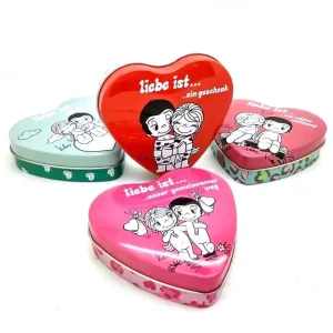 Custom Heart-Shaped Candy Tin Box Metal Gift Packaging Box