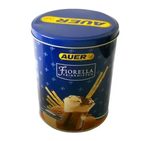 Custom High Quality Tinplate Container Cylindrical Shape Candy Tin Box Empty Metal Food Tin Cans