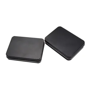 Custom Hinged Square Metal Case Tin Packaging Boxes