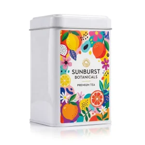 Custom Large Square Metal Tea Can with Full-Color Printing Food-Grade Recyclable Reusable Container
