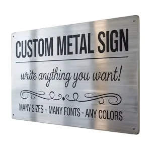 Custom Laser Cut Blanks Printing Aluminum Hanging Outdoor Metal Sign Metal Logo Signs