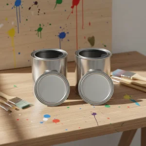 Custom Logo 1L Empty Round Tinplate Paint Can with Leak-Proof Storage Container for Industrial Ink and Coating