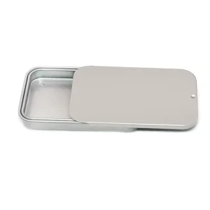 Custom Logo 30ml Tinplate Metal Drawer Slide Rectangle Package Tin Box Square Metal Container Jar Can for Candy Sweet Storage