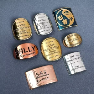 Custom Logo 3D Gold Silver Aluminum Metal Sticker Perfume Labels Wine Bottle Metal Label