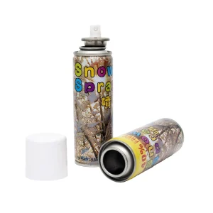 Custom Logo 45x128mm Empty Valved Spray Aerosol Tinplate Can for Snow Spray Packaging