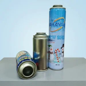 Custom Logo 52 mm Diameter Necked Aerosol Tinplate Can for Snow Spray Chemical Use 30 mL/200 mL Packaging
