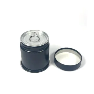 Custom Logo CMYK Tinplate Can with Ring-Pull Lid for Matcha Powder Milk Bread Tea or Coffee