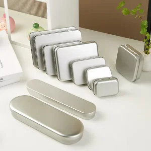 Custom Logo Colorful Rectangular Tinplate Biscuit Tin Box Packaging Container Set