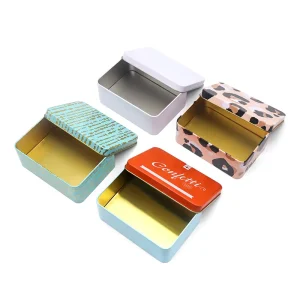 Custom Logo Empty Rectangular Tin Box
