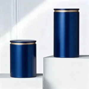 Custom Logo Food-Grade Metal Airtight Tea and Coffee Tin with 2 Lids