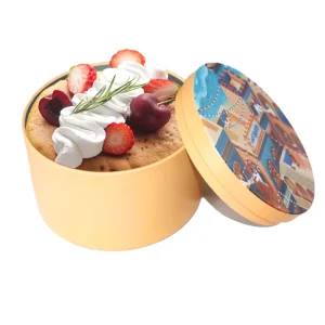 Custom Logo Food Grade Round Cake Cooking Tin Tinplate Custom Color Custom Size