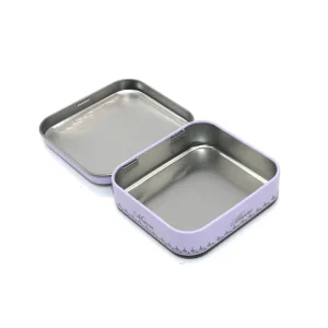 Custom Logo Hinged Metal Tinplate Pen Case with Eco Friendly Recycled Materials Custom 4 Color Printing Gift Packaging