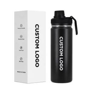 Custom Logo Matte Finish 18oz 32oz Sports Drink Water Bottle Double Wall Vacuum Insulated Metal Stainless Steel Thermos Flask