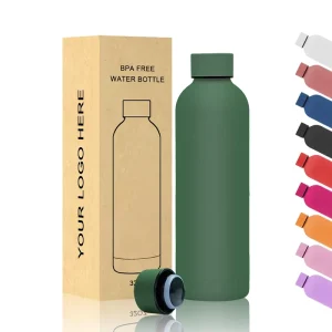 Custom Logo Matte Finish Hot Cold Sports Drink Water Bottle Double Wall Vacuum Insulated Metal Stainless Steel Thermos Flask