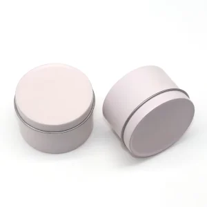 Custom Logo Matte Pink Round Tinplate Box for Cosmetics, Candy, and Jewelry Storage