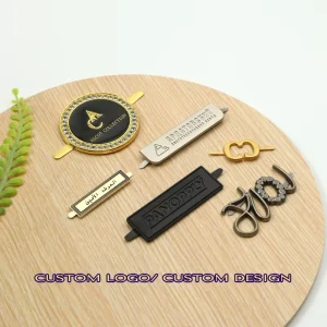 Custom Logo Metal Customized Shape Zinc Alloy Metal Brand Designing Plate for Bags