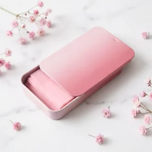 Custom Logo Mini Sliding Metal Tin Box for Soap Paper, Mints, or Lip Balm